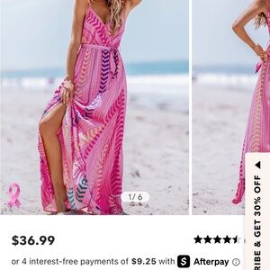 Cupshe Pink and Purple Maxi Dress